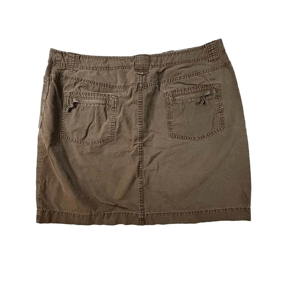 Tommy Hilfiger Women's 16 (37.5x19) Brown Cargo Utility Skirt Y2K SEE DESC
